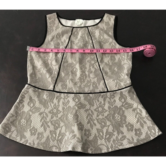 Anthropologie Weston Wear Woman's Peplum Blouse with Lace Overlay - Size Small - Picture 6 of 9